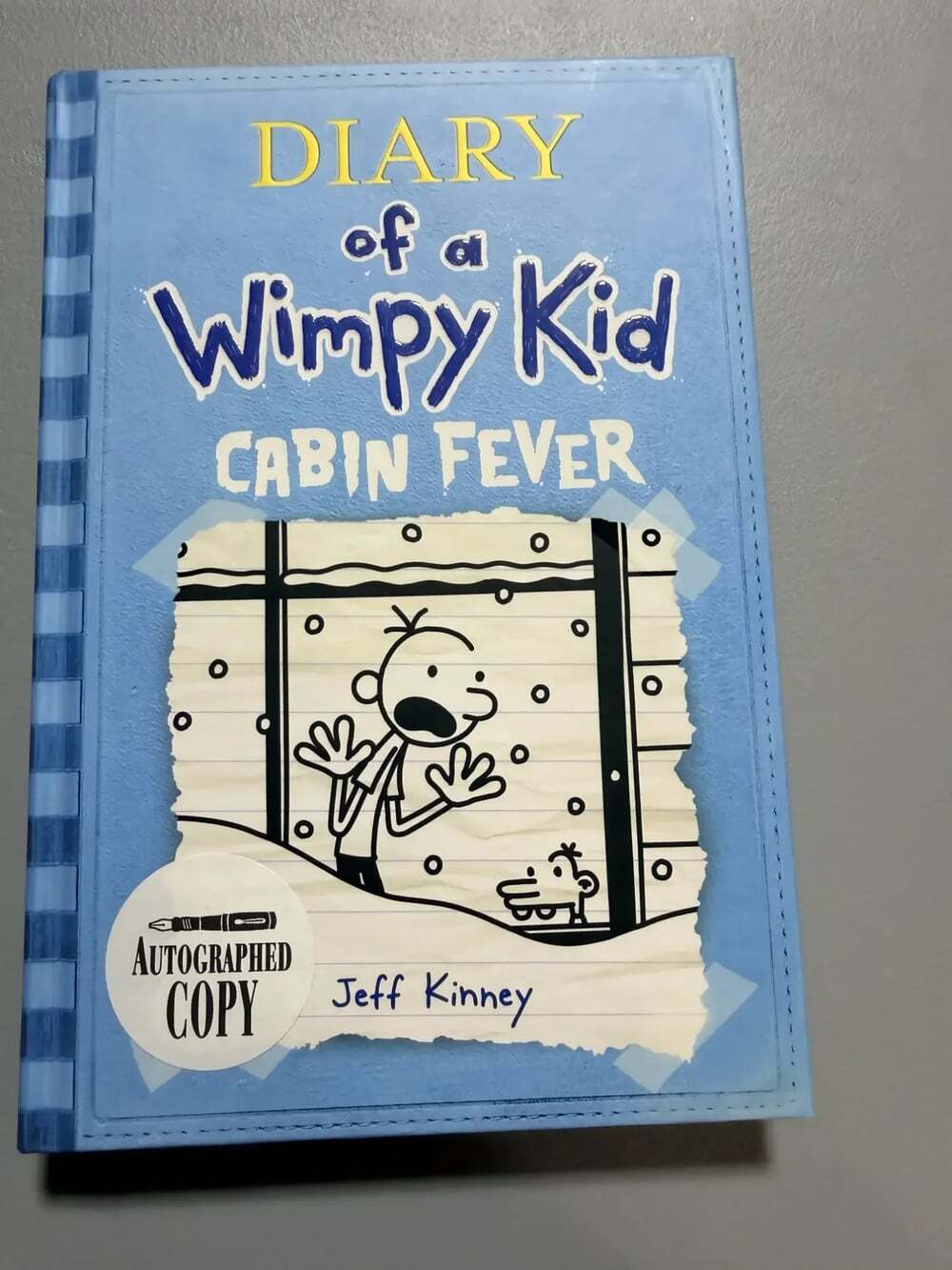 Abrams Diary of a Wimpy Kid Cabin Fever Jeff Kinney Signed Hardcover Book